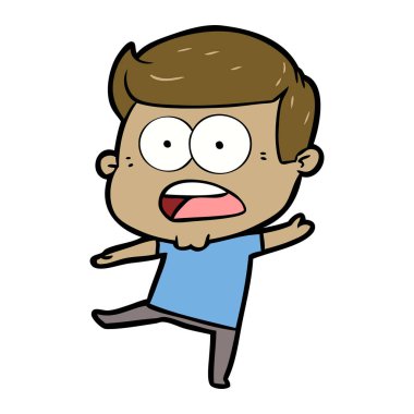 vektör çizim karikatür dostum şok