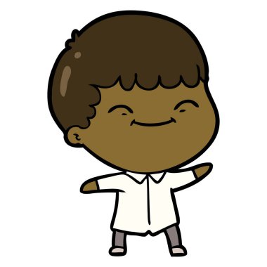 vektör çizim karikatür mutlu çocuk