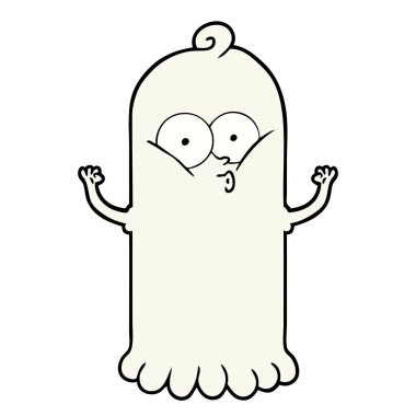 Çizgi film hayaletinin vektör çizimi