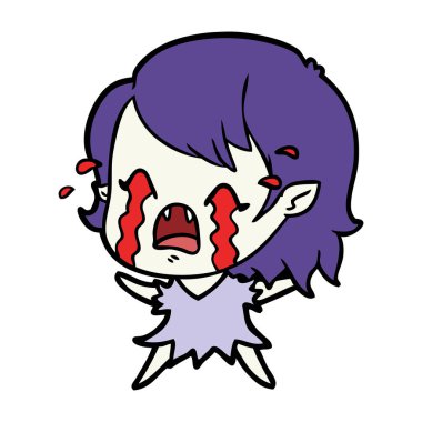 ağlayan vampir kız çizgi film