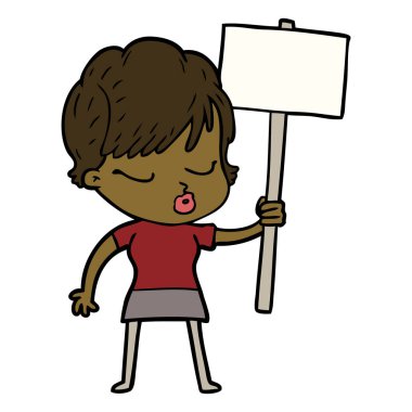 çizgi film gözleri kadınla kapat