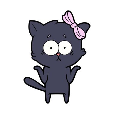 Çizgi film kedisinin vektör çizimi