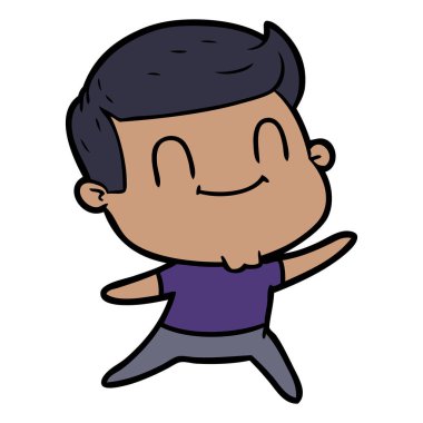 vektör çizim karikatür dostça adam