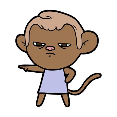 Çizgi film maymununun vektör çizimi