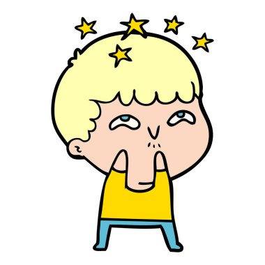 vektör çizim karikatür çocuk hayret