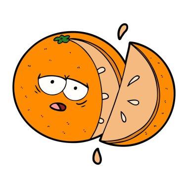 çizgi film turuncu vektör çizim