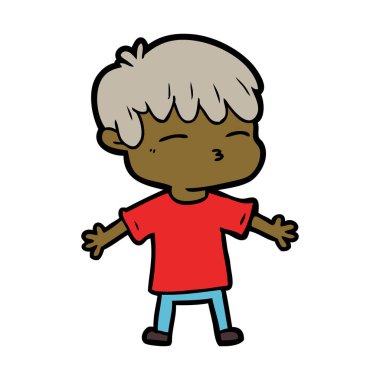 vektör çizim karikatür meraklı çocuk