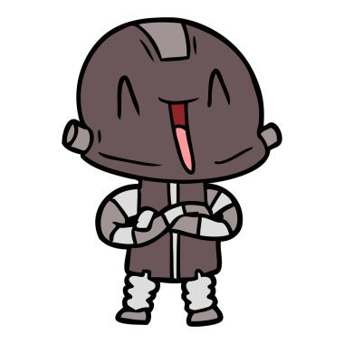 Çizgi film robotunun vektör çizimi