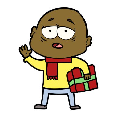 yorgun kel adam çizgi film