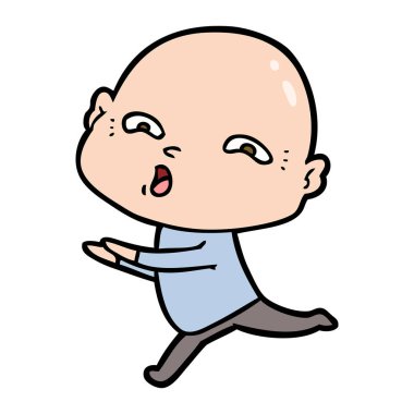 vektör çizim karikatür gergin adam