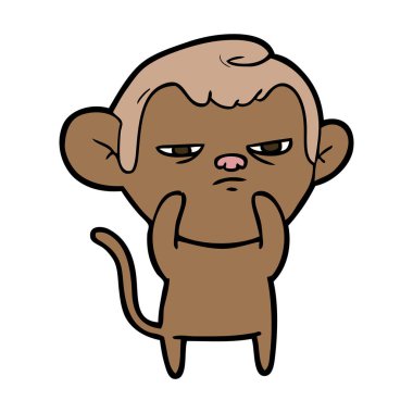 Çizgi film maymununun vektör çizimi