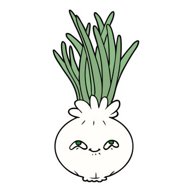 vektör çizim karikatür soğan