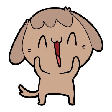 Çizgi film köpeğinin vektör çizimi