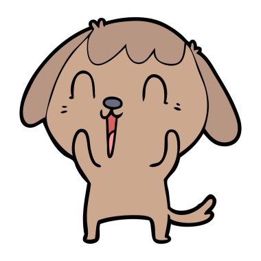 Çizgi film köpeğinin vektör çizimi