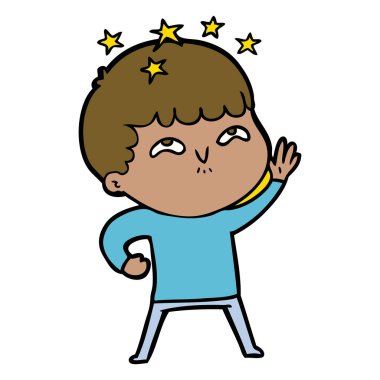 vektör çizim karikatür çocuk hayret