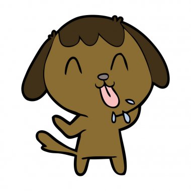 Çizgi film köpeğinin vektör çizimi