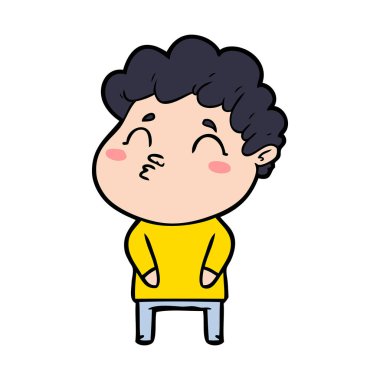 surat asmayı çizgi film adam vektör çizim