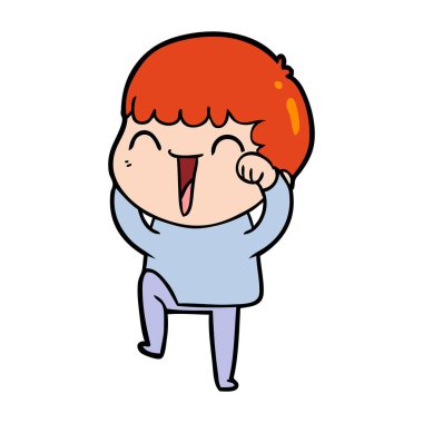 vektör çizim karikatür mutlu adam