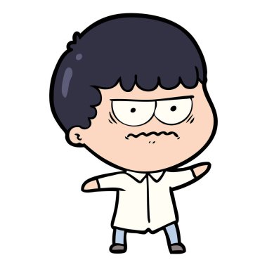 vektör çizim karikatür dostum rahatsız