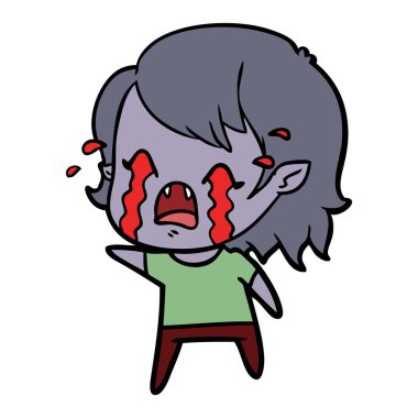 ağlayan vampir kız çizgi film