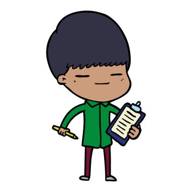 çizgi film klibi kurulu olan kendini beğenmiş çocuk