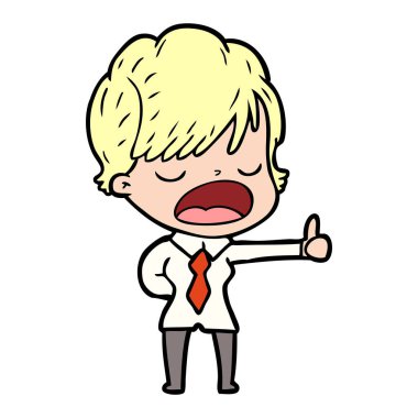  vektör çizim karikatür kadın söz