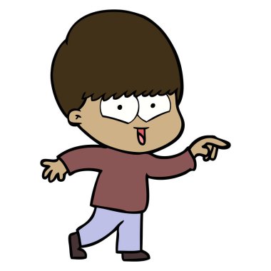 vektör çizim karikatür mutlu çocuk