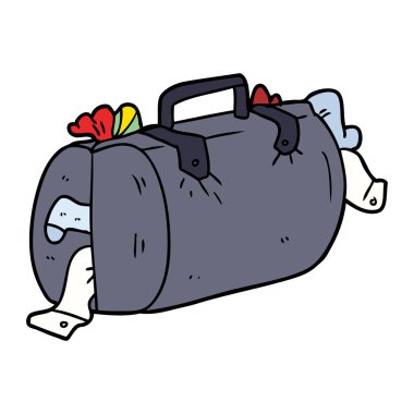 vektör çizim karikatür Bagaj