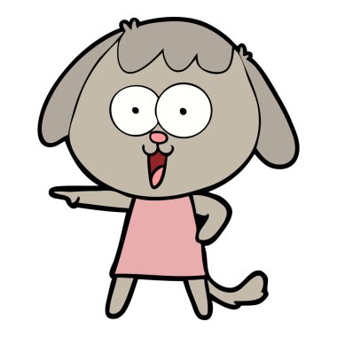 Çizgi film köpeğinin vektör çizimi