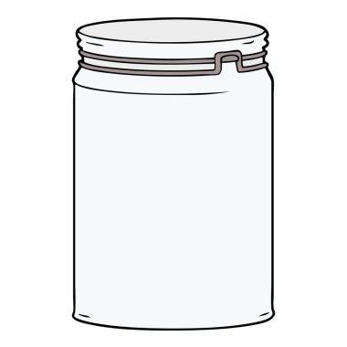 vektör çizim karikatür Cam Kavanoz