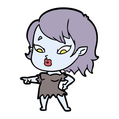 sevimli çizgi vampir kız