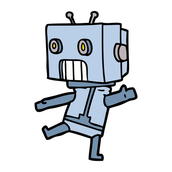 Vektor Illustration Tecknad Robot — Stock vektor