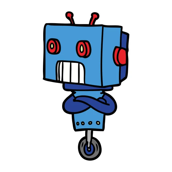 Vektor Illustration Tecknad Robot — Stock vektor