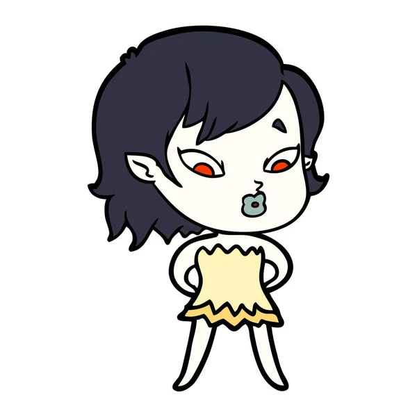 Niedliche Karikatur Vampir Mädchen — Stockvektor