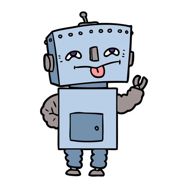 Vektor Illustration Tecknad Robot — Stock vektor