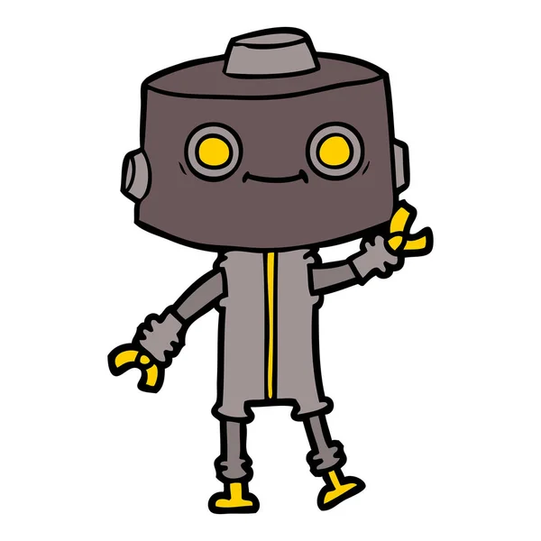 Ilustración Vectorial Del Robot Dibujos Animados — Archivo Imágenes Vectoriales