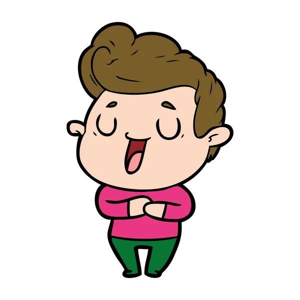 Vectorillustratie Van Happy Cartoon Man — Stockvector