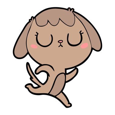 Çizgi film köpeğinin vektör çizimi