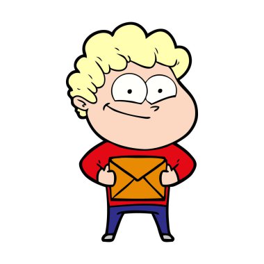 vektör çizim karikatür mutlu adam