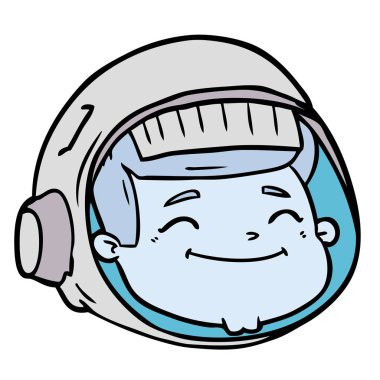 vektör çizim karikatür astronot yüz