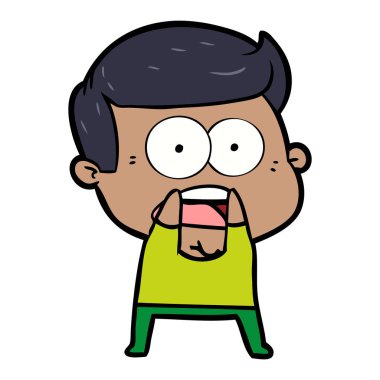 vektör çizim karikatür dostum şok