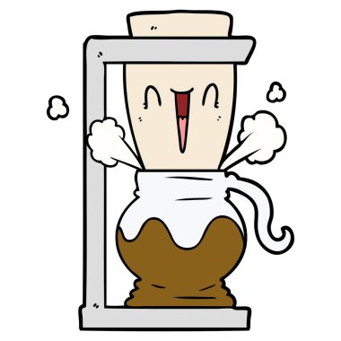 çizgi film kahve makinesi