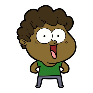 vektör çizim karikatür mutlu adam