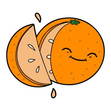 çizgi film turuncu vektör çizim