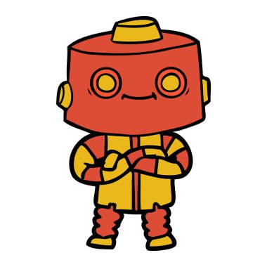 Çizgi film robotunun vektör çizimi