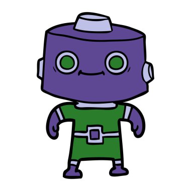 Çizgi film robotunun vektör çizimi