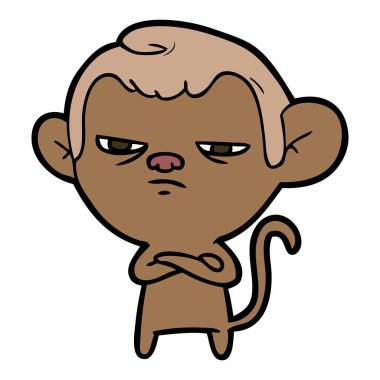 Çizgi film maymununun vektör çizimi