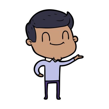 vektör çizim karikatür dostça adam