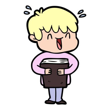  vektör çizim karikatür gülen çocuk