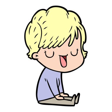  vektör çizim karikatür kadın söz